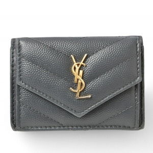YVES SAINT LAURENT Gray Monogram Wallet